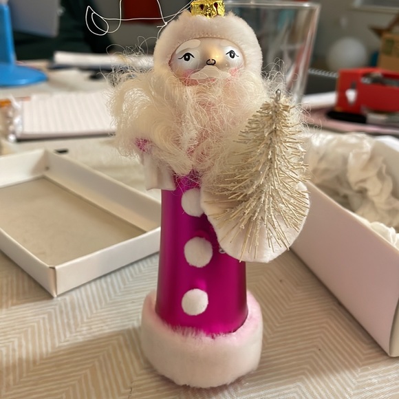 Department 56 Beaux Arts Santa Claus with Tree Glass Ornament Vintage Collectors - Picture 7 of 7